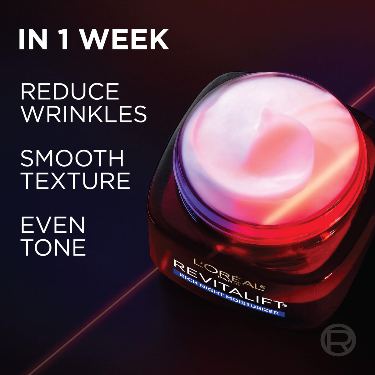 L'Oreal Paris ingredient concept with glycolic acid vitamin C and HA benefits