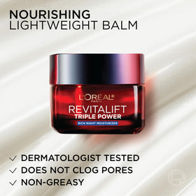 L'Oreal Paris label close-up highlighting key actives and claims