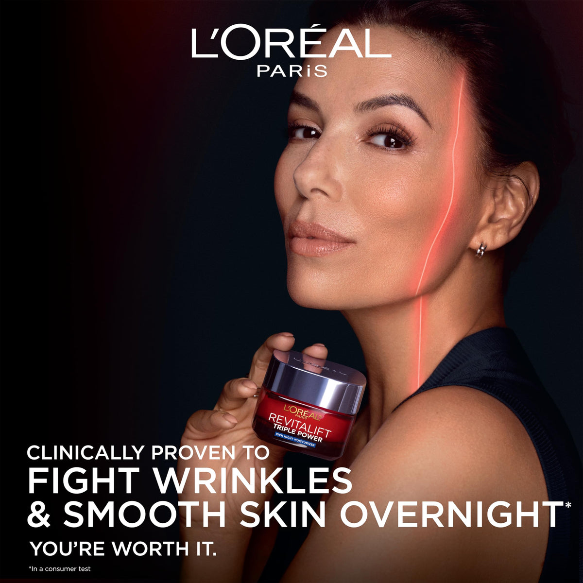L'Oreal Paris texture close-up of balm melting into skin, shows absorbency
