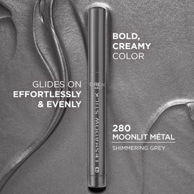 L'Oreal Paris close-up of stick texture demonstrating creamy glide and blendability