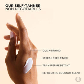 L'Oreal Paris applying lotion on arm for even streak-free color