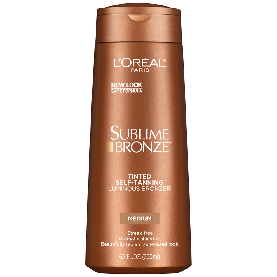 L'Oréal Paris bottle front view showing bronzer packaging and instant glow