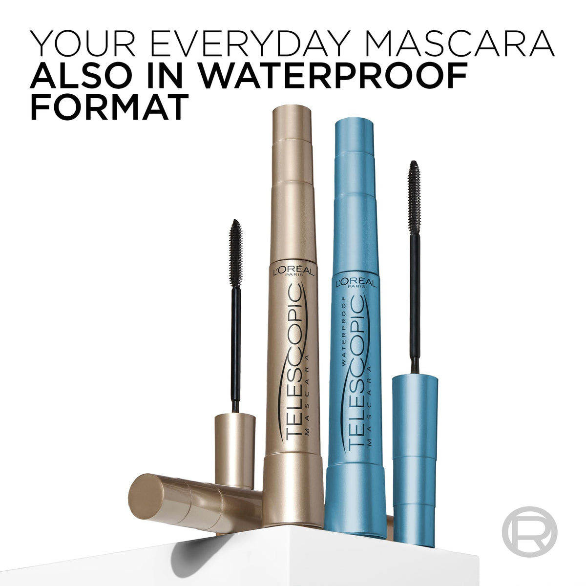 L'Oreal Paris opened tube with cap, demonstrates applicator design and usage
