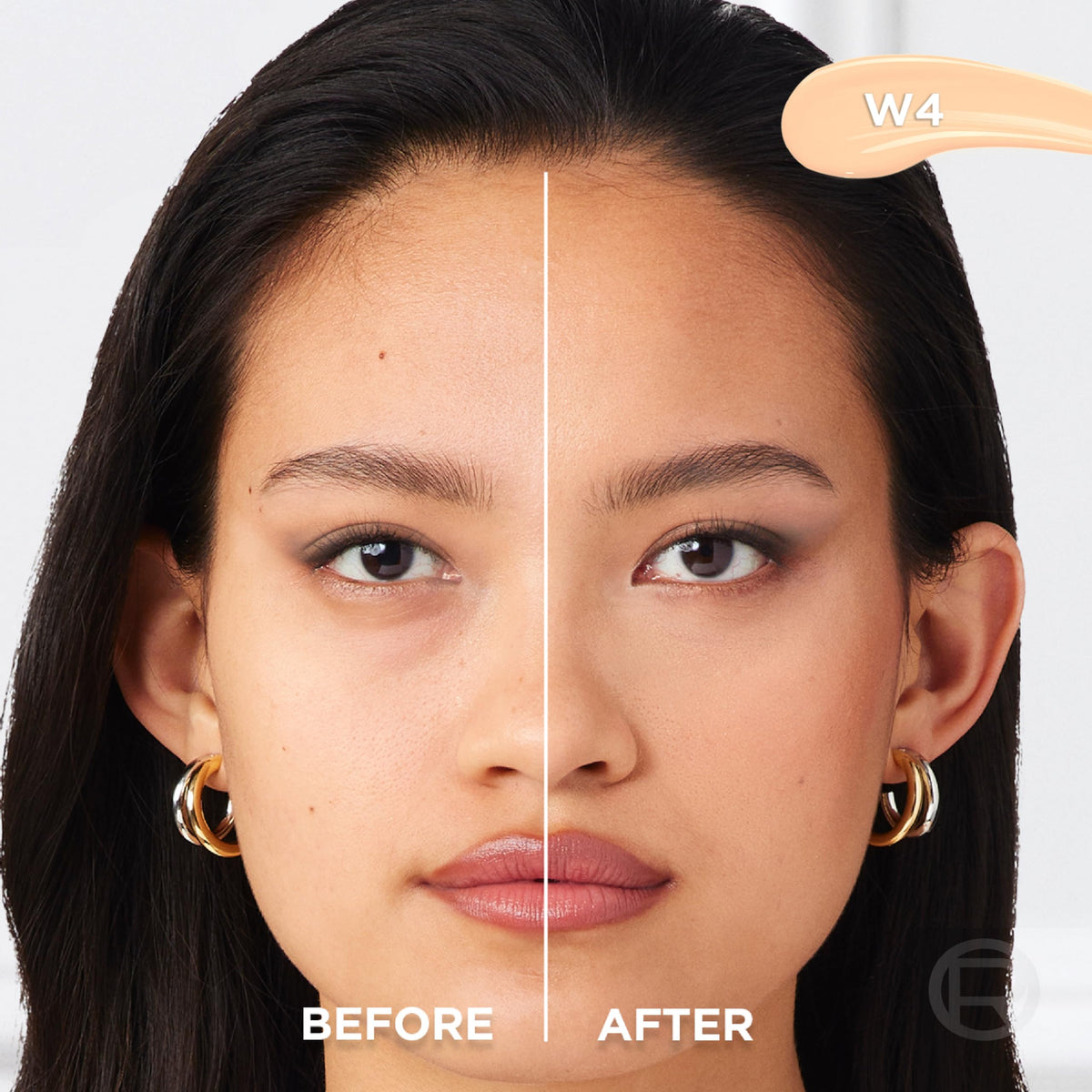 L'Oreal Paris flat-tip applicator close-up for precise one-swipe application and control