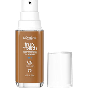 L'Oreal Paris front bottle showing label and pump for easy dispensing benefit