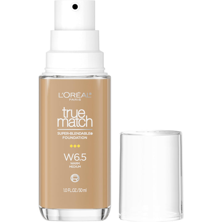 L'Oreal Paris front bottle view showing shade W6.5 and benefits