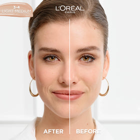 L'Oreal Paris serum texture on fingertip showing lightweight hydration benefit