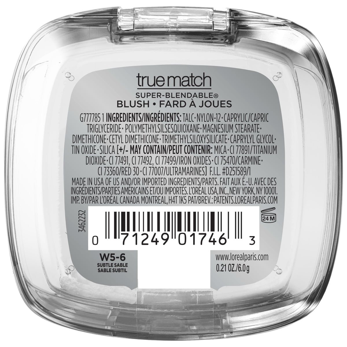 L'Oreal Paris compact open with mirror and brush for easy touch-ups
