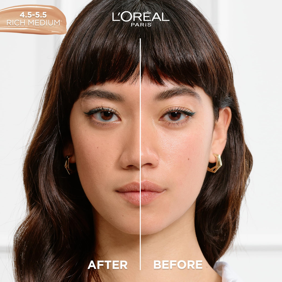 L'Oreal Paris pump detail with easy-dispense design for controlled application