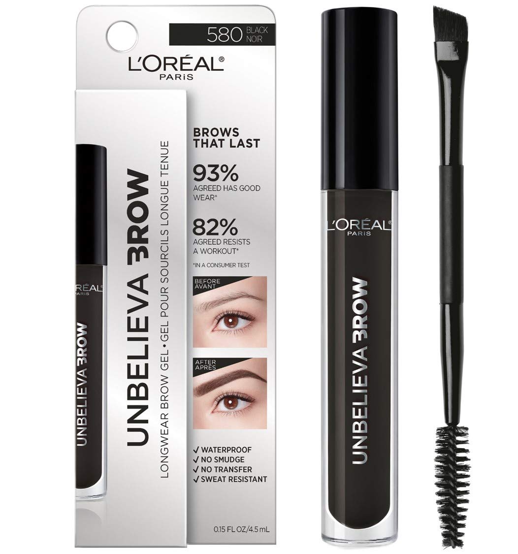 L'Oreal Paris tube front view showing compact longwear brow gel