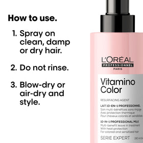 L'Oréal Professionnel bottle held in hand showing compact size