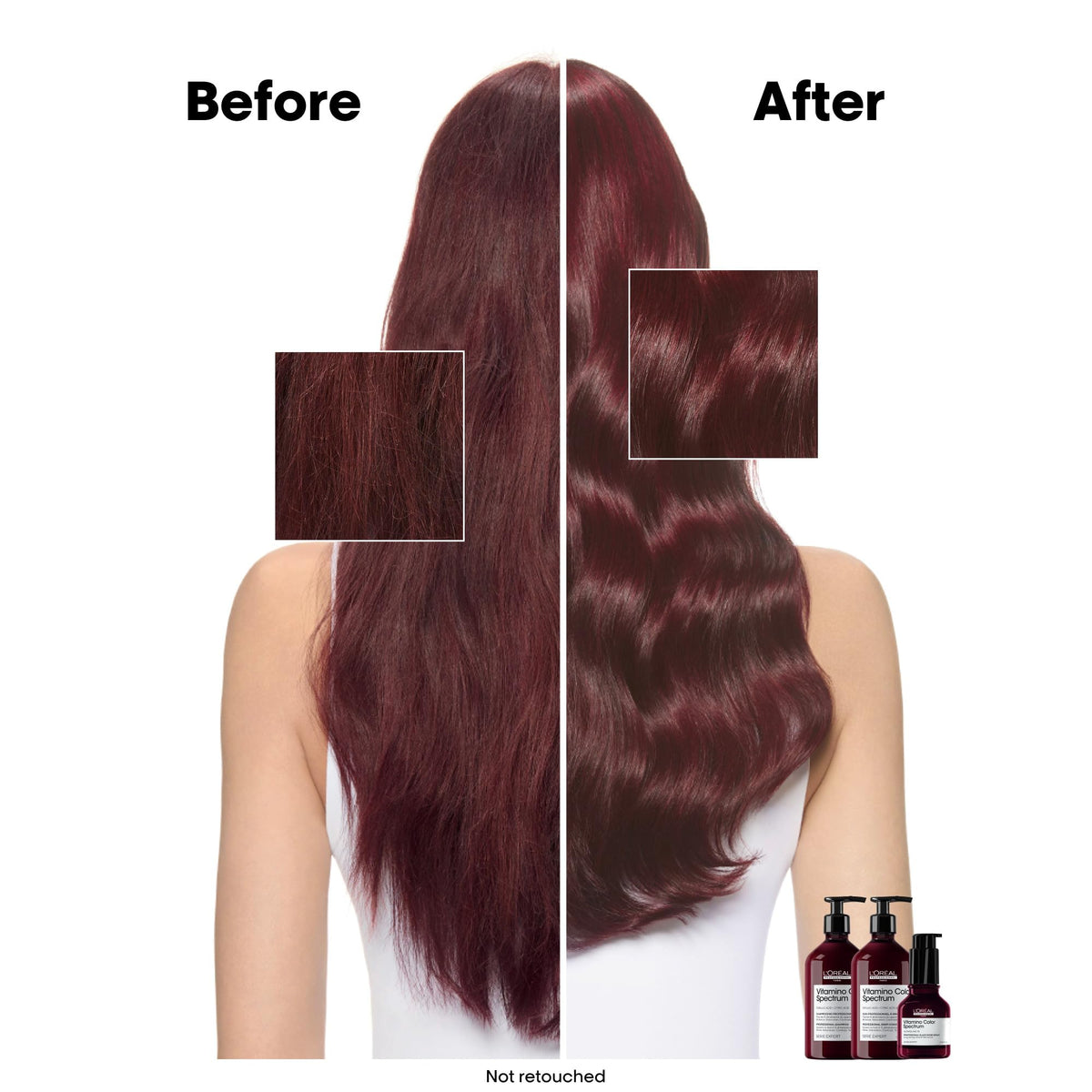 L'Oréal Professionnel back label close-up highlighting usage directions and benefits