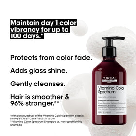 L'Oréal Professionnel shampoo texture on hand to show silky formula and nourishing feel