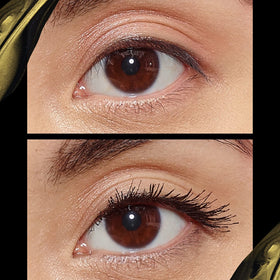 L'Oreal Paris black pigment stroke demonstrating intense color payoff and definition