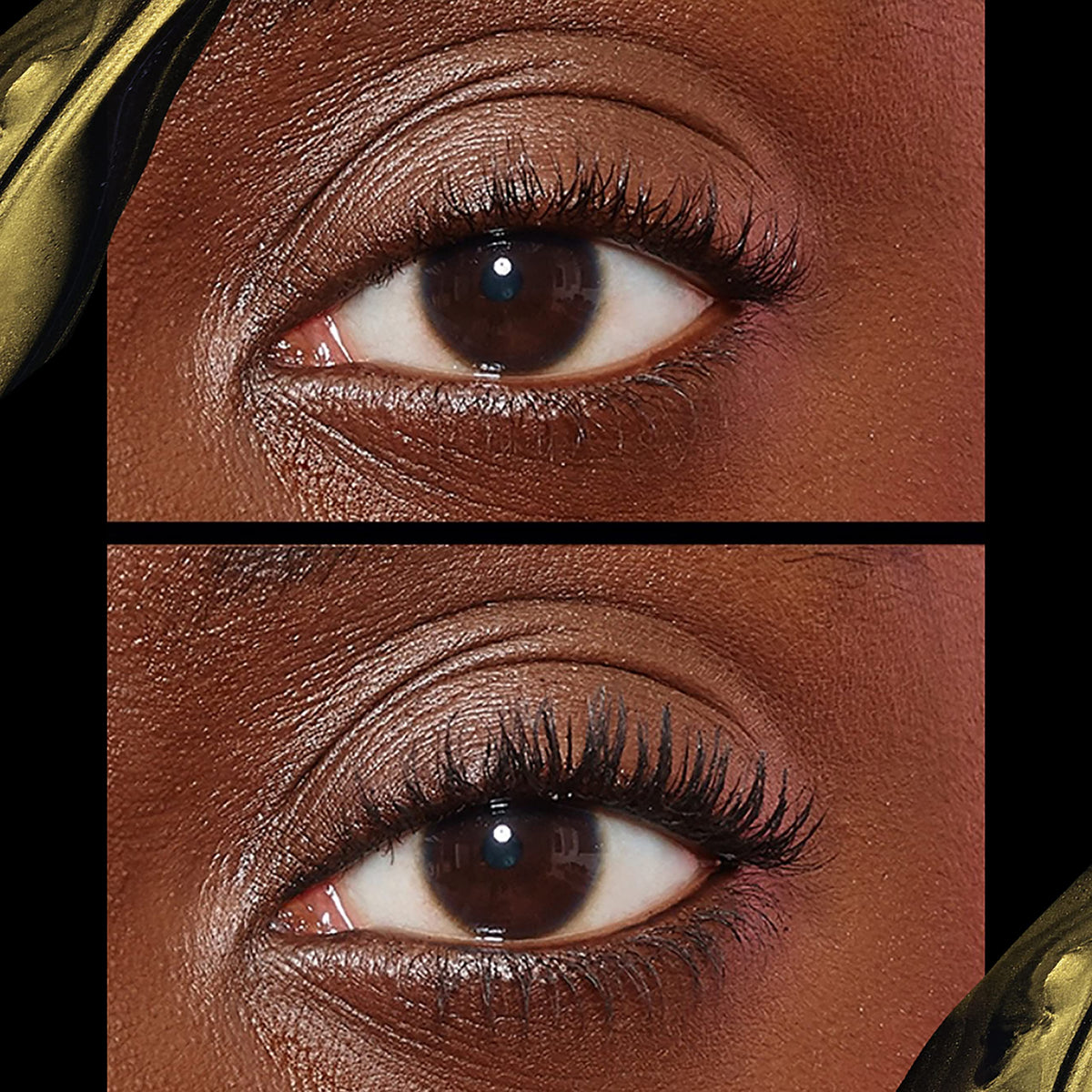 L'Oreal Paris mascara on a vanity next to skincare indicating sensitive-eye suitability