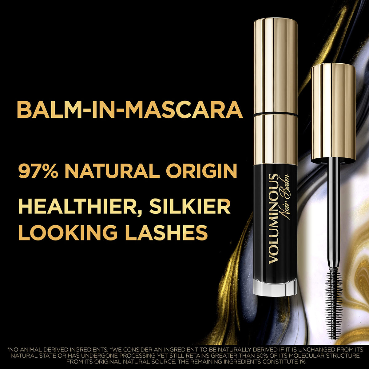 L'Oreal Paris open wand with product on bristles for smooth, buildable application