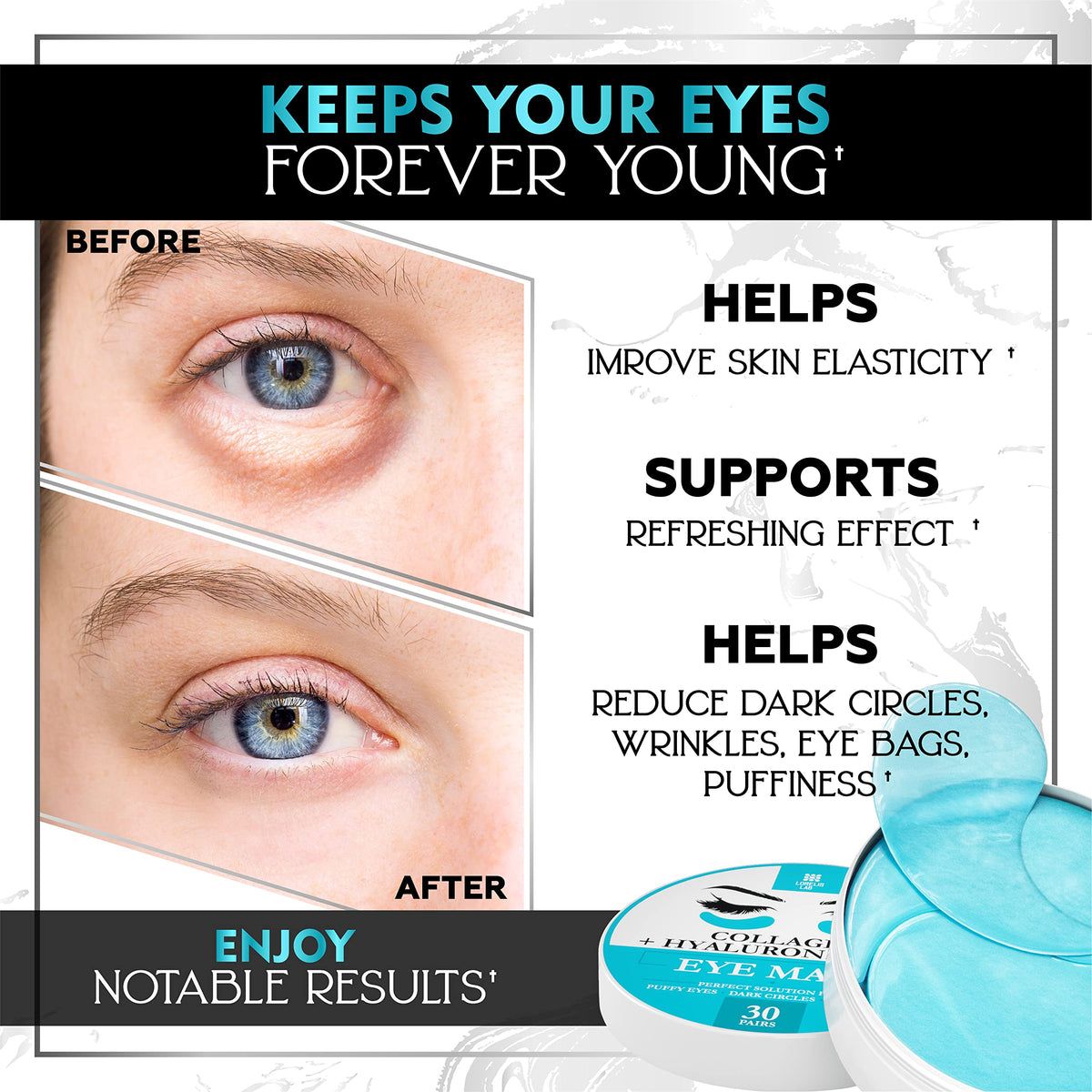 Lorelis Lab hydrogel texture close-up highlighting smooth moisturizing gel