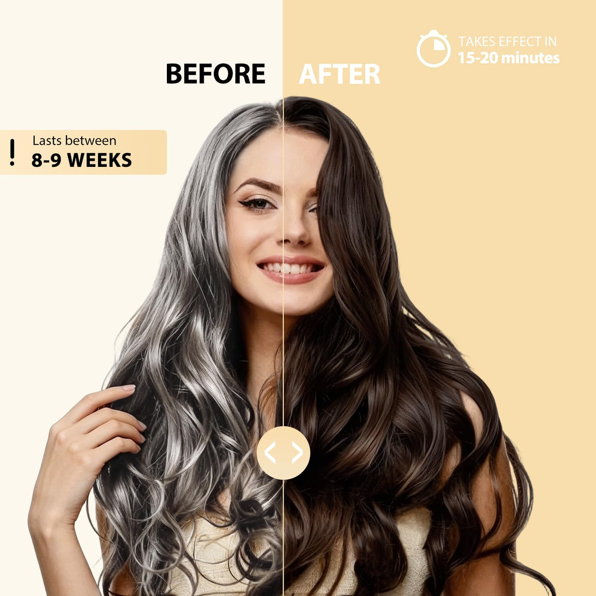lorpon glossy dark brown hair after rinse showing nourished shine