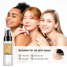 Loske serum beside measuring tape for size scale and travel-friendly benefit
