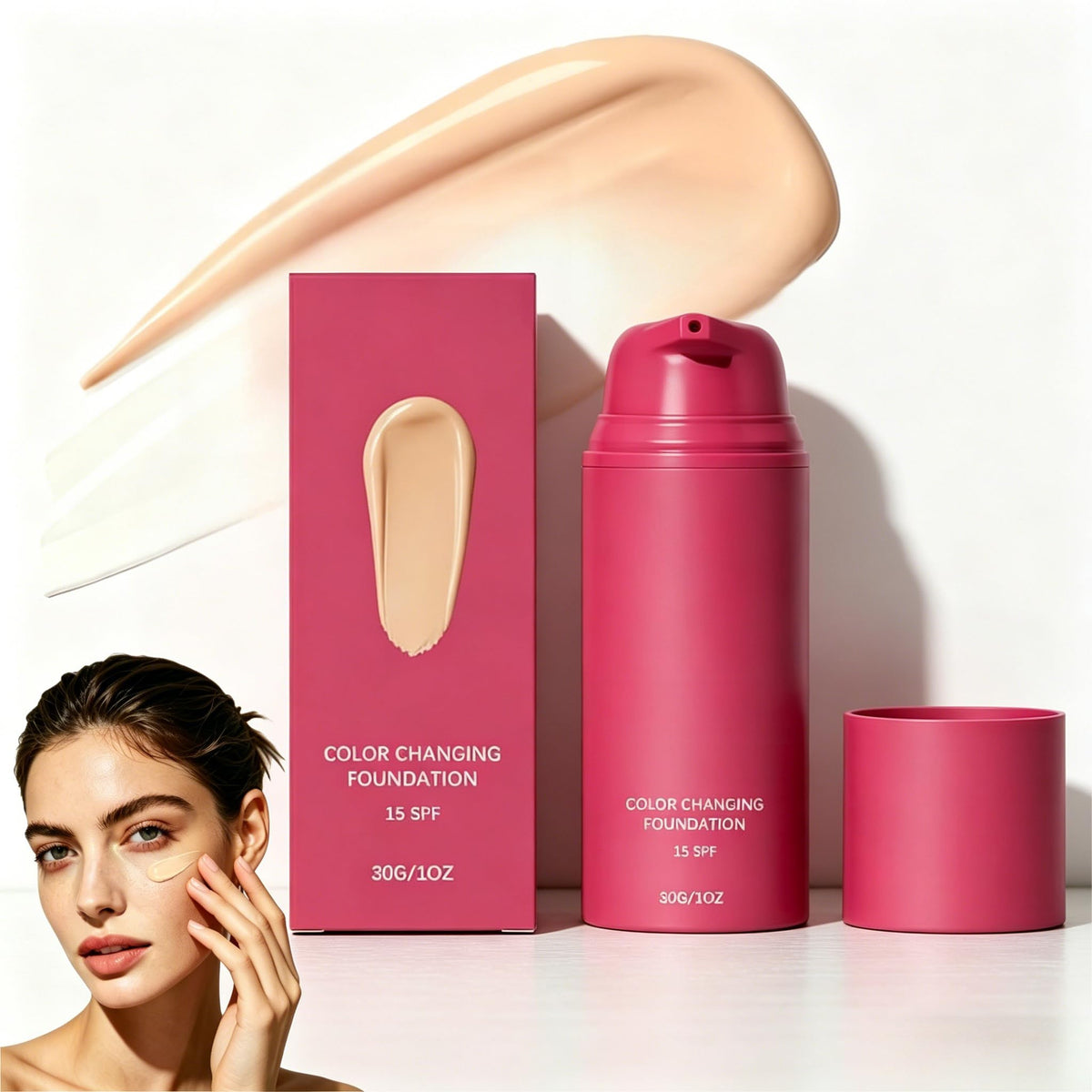 LoTanop front bottle view showing sleek design and skin-adaptive benefit