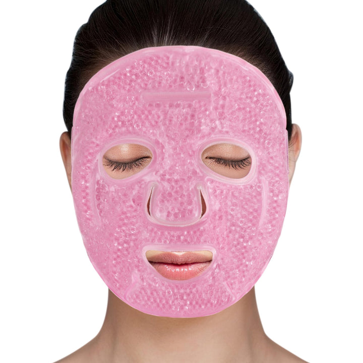 LotFancy front view of gel bead face mask showing full coverage and comfort