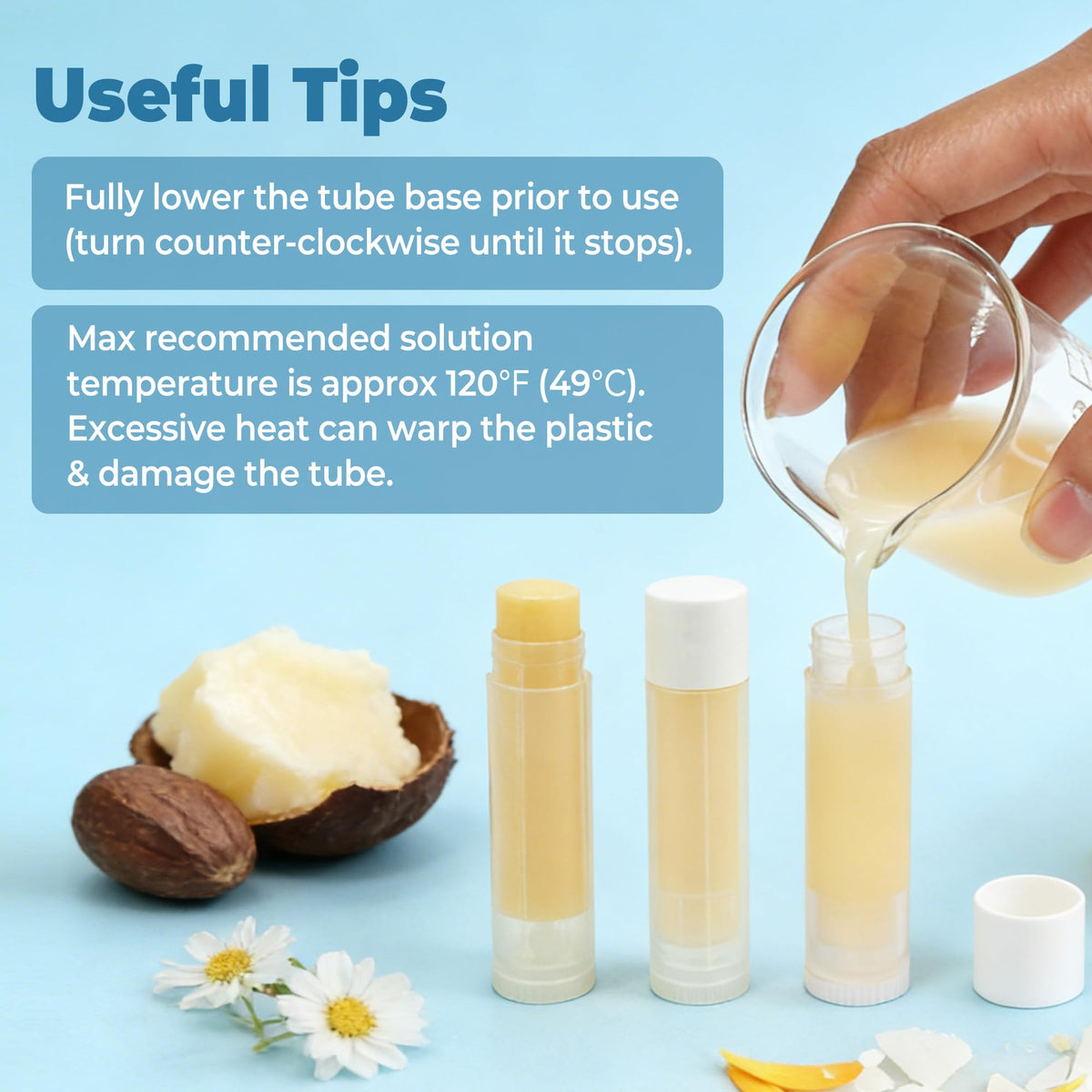 LotFancy kit layout showing 50 tubes, tray, and spatula for complete DIY packaging