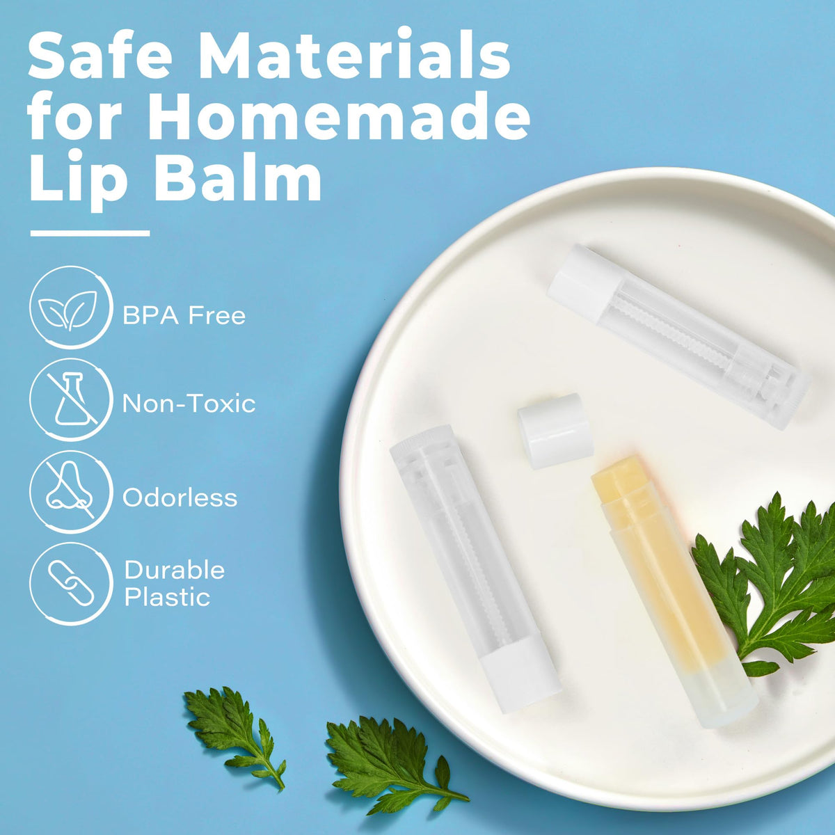 LotFancy tubes held in hands showing 5.5ml size for portable, travel-friendly use