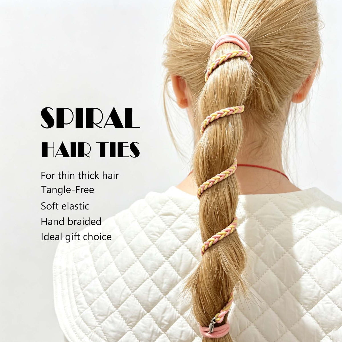 LOTMIAI close-up of braided texture, gentle grip on hair
