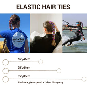 LOTMIAI lifestyle beach surf shot with secure ponytail for wind and waves
