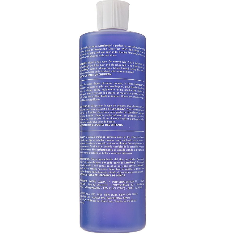 Lottabody lotion texture close-up demonstrating fast-dry consistency and glossy finish
