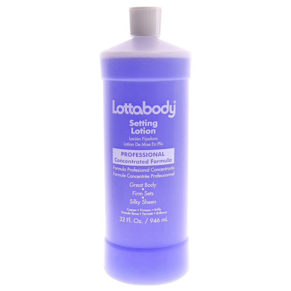 Lottabody front bottle view showing label and large 32 oz size for long-lasting use