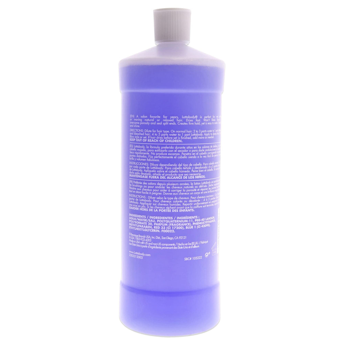 Lottabody pouring texture close-up demonstrating smooth lotion for easy styling benefit