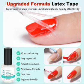 LOUINSTIC application demo on nail illustrating clean, low-mess removal