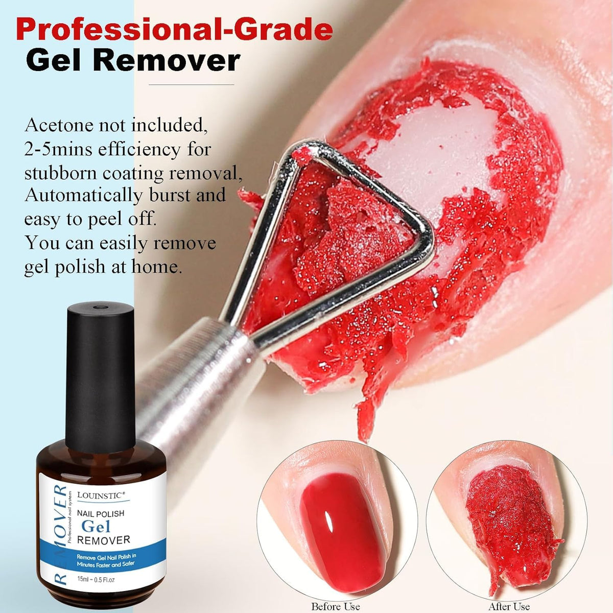 LOUINSTIC cuticle oil bottle with drops, nourishing and hydrating benefit