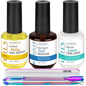 LOUINSTIC kit front packaging showing complete remover set and benefits