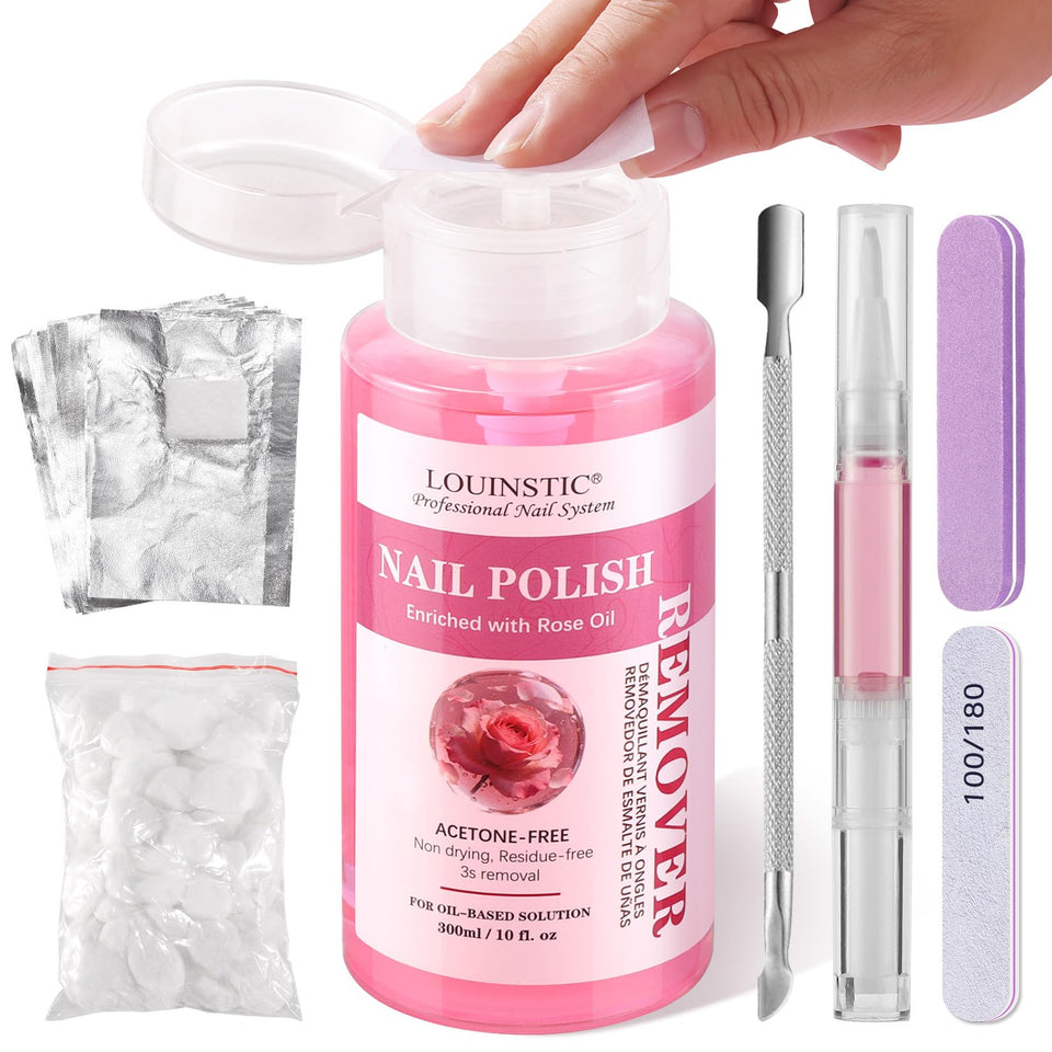 LOUINSTIC front packaging with press pump showing product benefit of easy dispensing