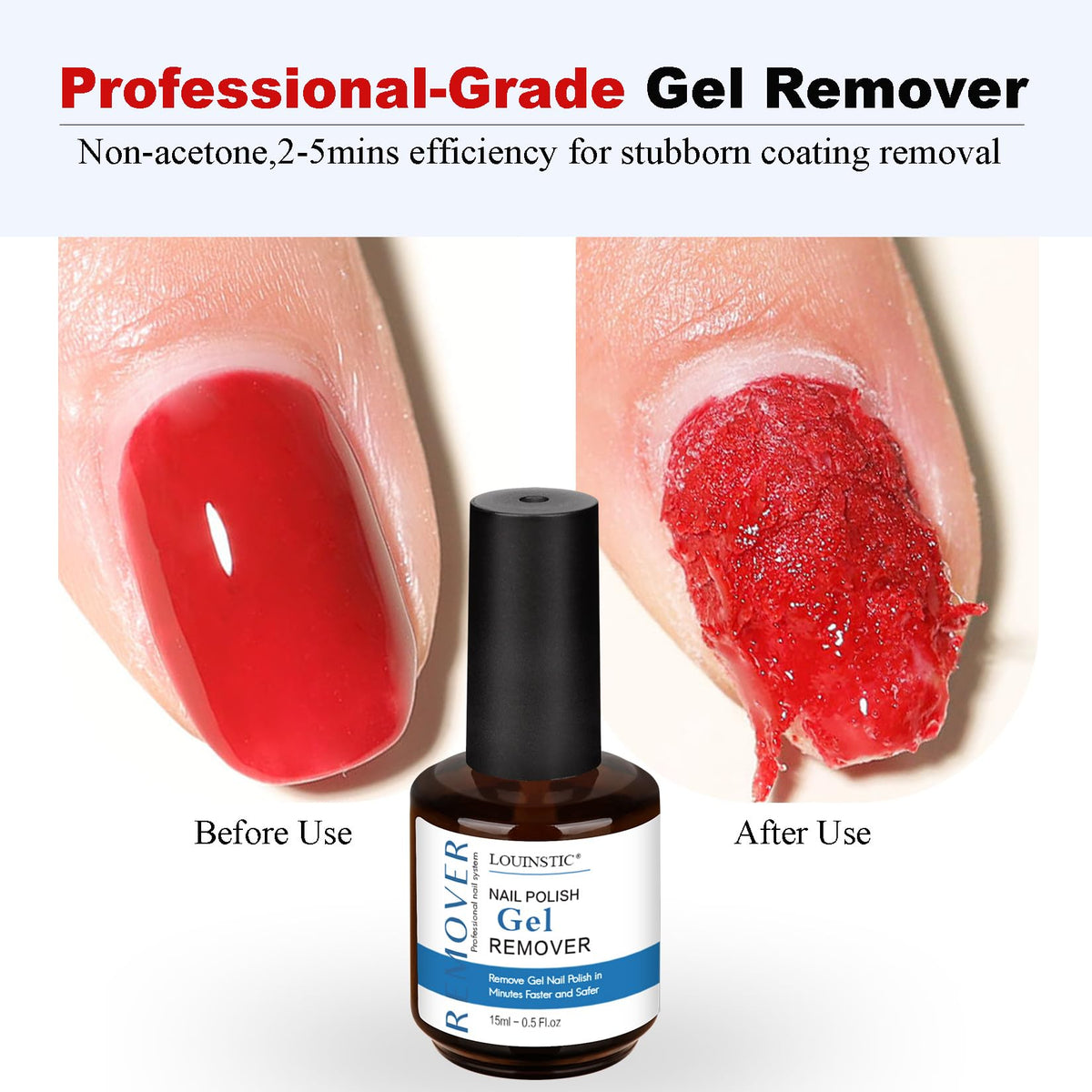 LOUINSTIC at-home manicure on sofa showing comfortable quick removal
