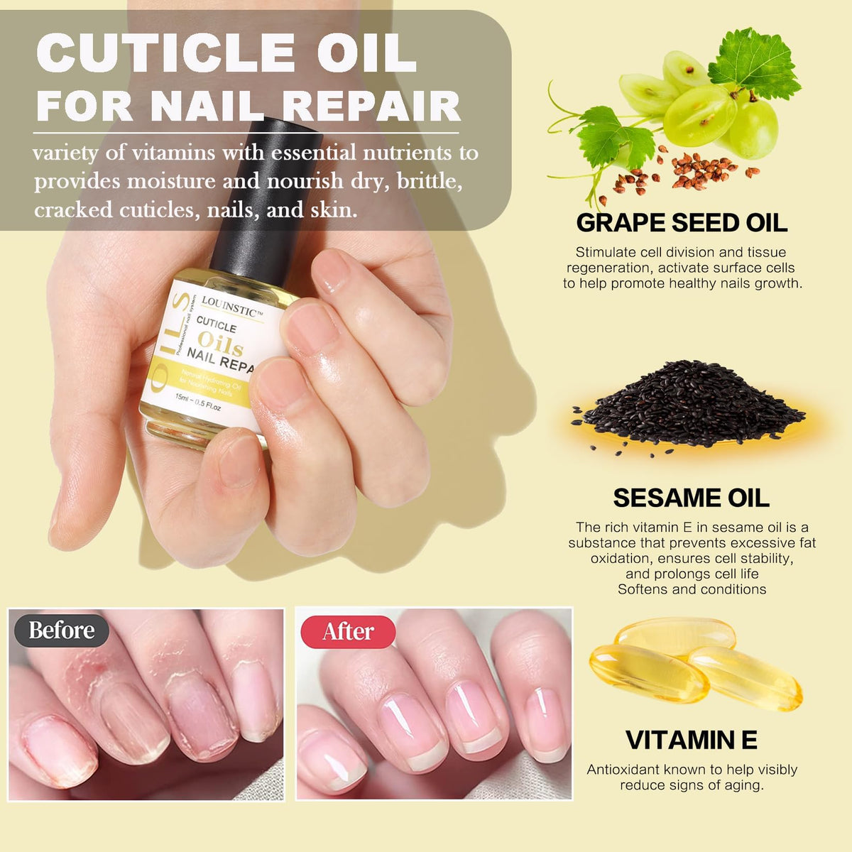 LOUINSTIC nail file in action removing topcoat, quick prep benefit