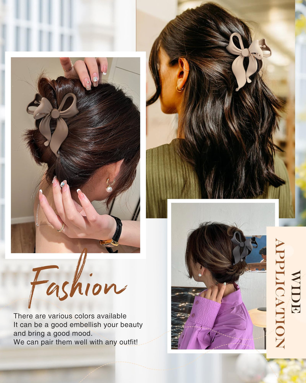 Lourny clip next to ruler showing 10.5 cm size for thick hair capacity