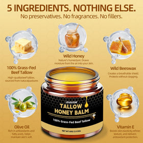 LOVAYON balm melting between fingertips into silky oil for easy application