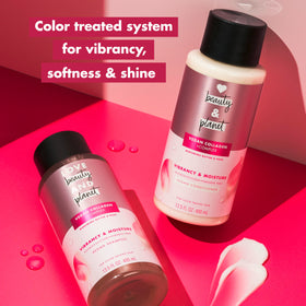 Love Beauty And Planet bottle label noting 100% recycled packaging and eco benefit