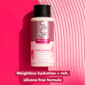 Love Beauty And Planet creamy conditioner texture showing smooth hydration