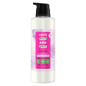 Love Beauty And Planet front bottle view showing rice oil and angelica benefit
