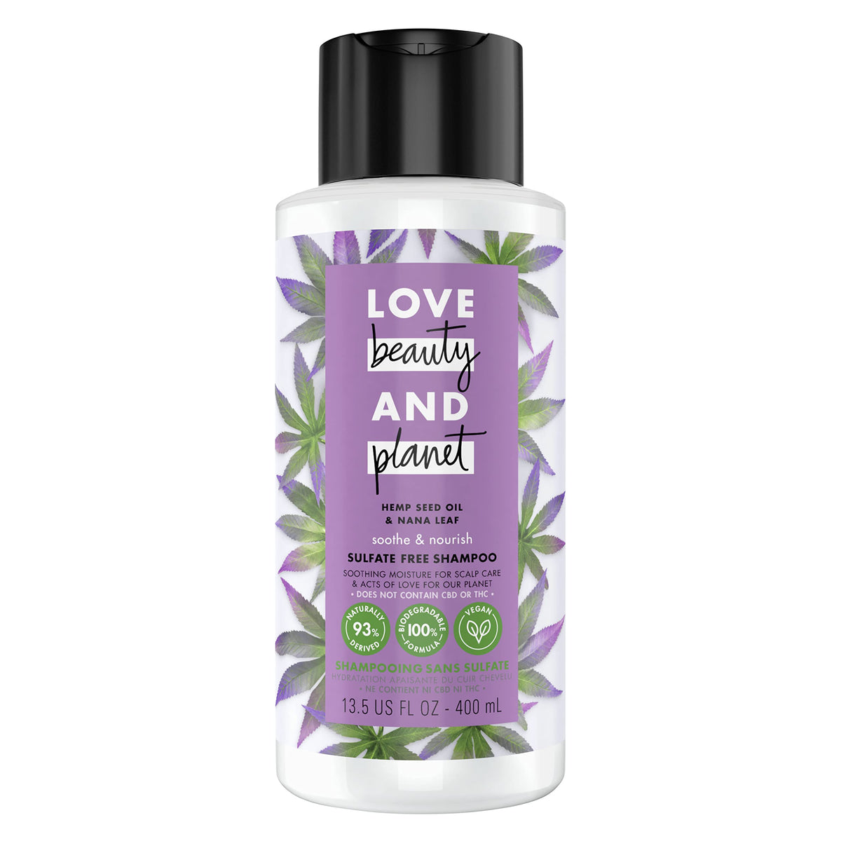 Love Beauty and Planet front bottle showing product and scent clarity
