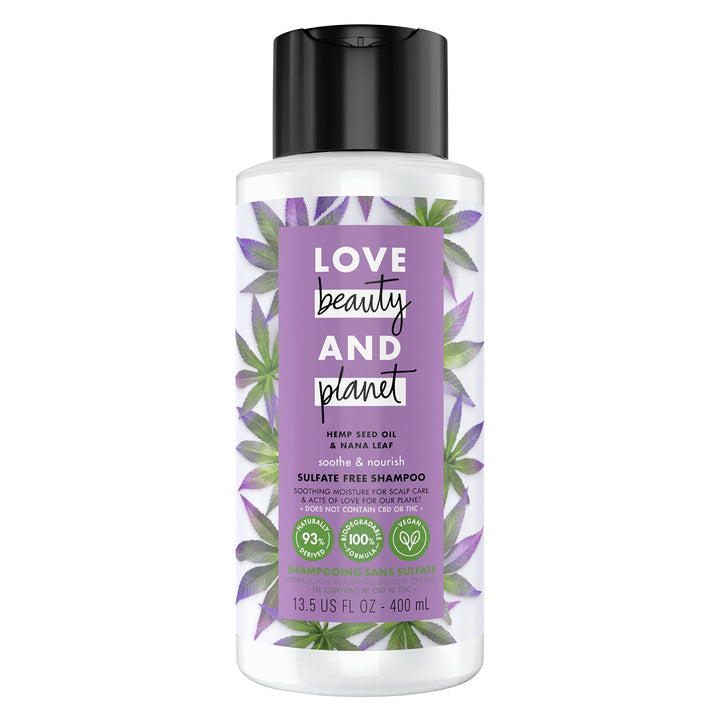 Love Beauty and Planet front bottle showing product and scent clarity