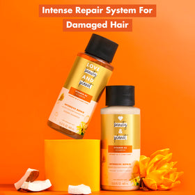 Love Beauty And Planet coconut and ylang ylang ingredients illustrating natural nourishment