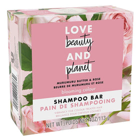 Love Beauty And Planet shampoo bar close-up texture highlighting creamy lather