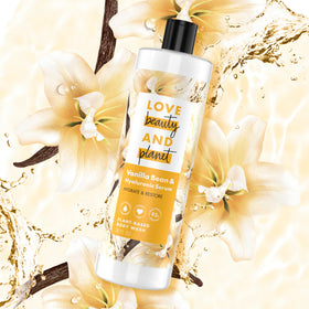 Love Beauty And Planet creamy lather close-up highlighting hydration and gentle cleanse