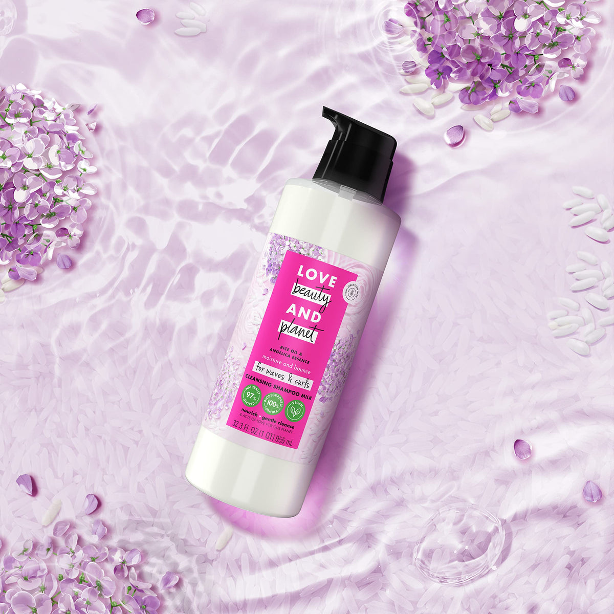 Love Beauty And Planet shampoo paired with conditioner for complete curl care benefit
