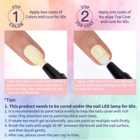 Love easy cured manicure on nails under lamp, long-lasting glossy result benefit